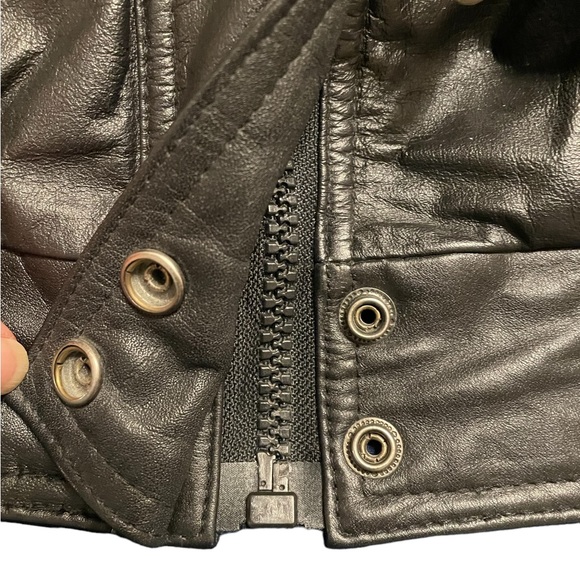 Greg Bell Men's Size M Soft Genuine Leather Black Bomber Jacket - Picture 9 of 15